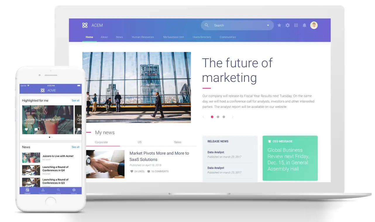 LumApps Social Intranet mit KI für Schweizer Unternehmen